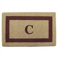 Nedia Home Nedia Home 02023C Single Picture - Brown Frame 22 x 36 In. Heavy Duty Coir Doormat - Monogrammed C O2023C